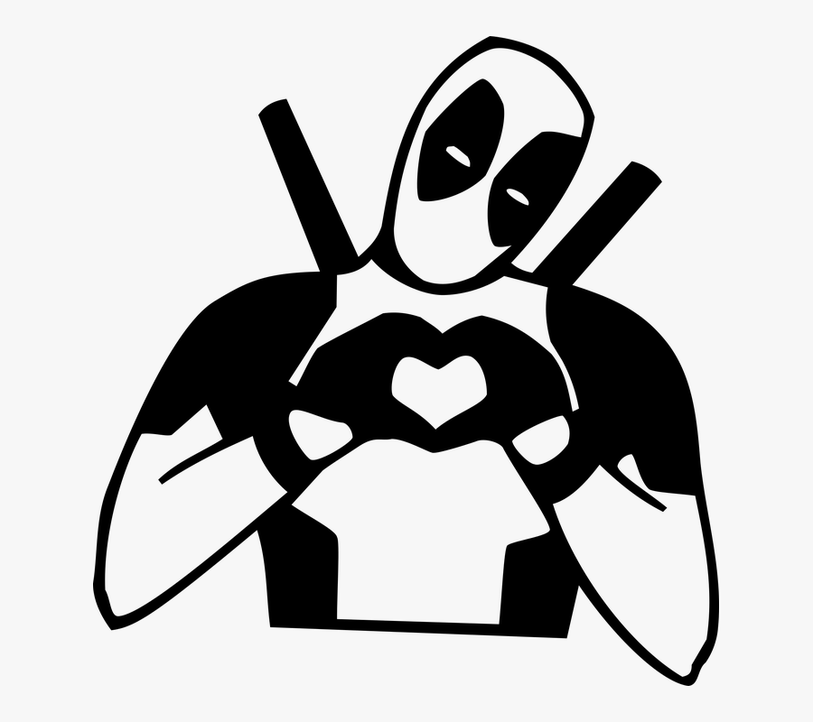 Download Silhouette Super Heroes Deadpool Decal - Deadpool Decal ...