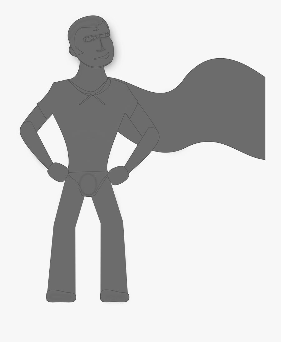 Superhero Silhouette Clip Art, Transparent Clipart