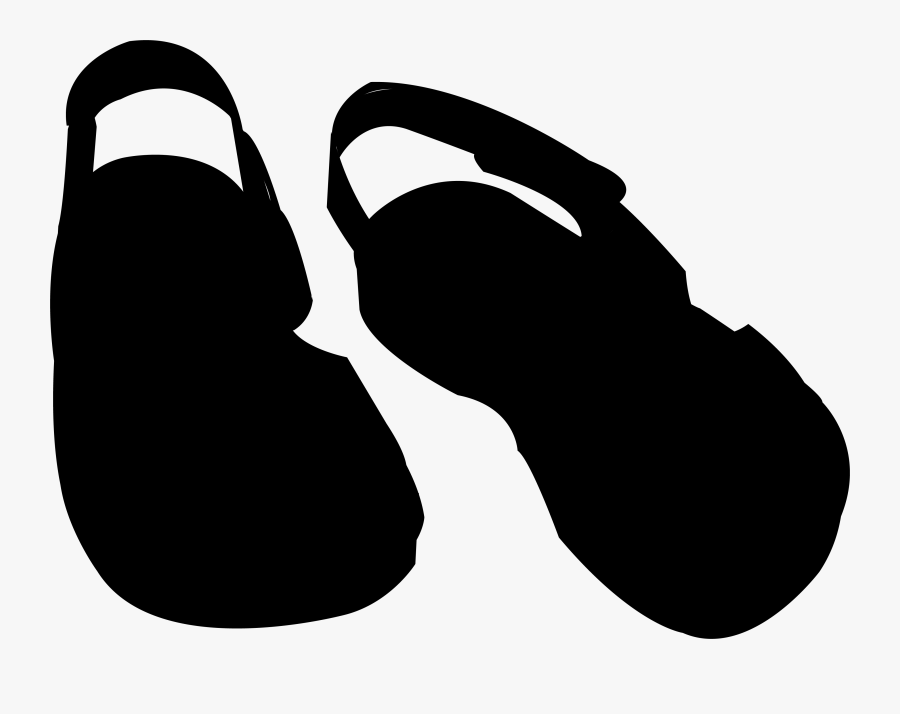 Shoe Clip Art Flip-flops Product Design Silhouette - Flip-flops, Transparent Clipart