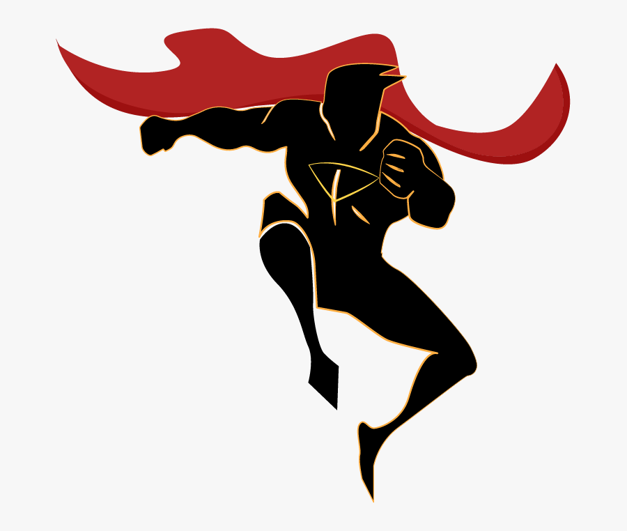 Transparent Superman Clipart Black And White - Silhouette Super Hero Clipart, Transparent Clipart