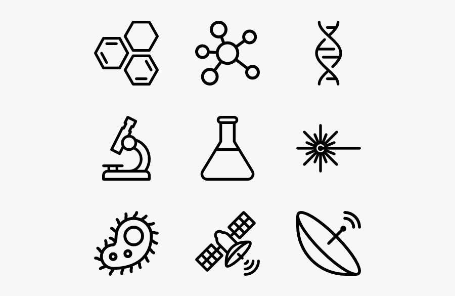 Clip Art Icons Packs Vector - Transparent Background Science Clipart, Transparent Clipart