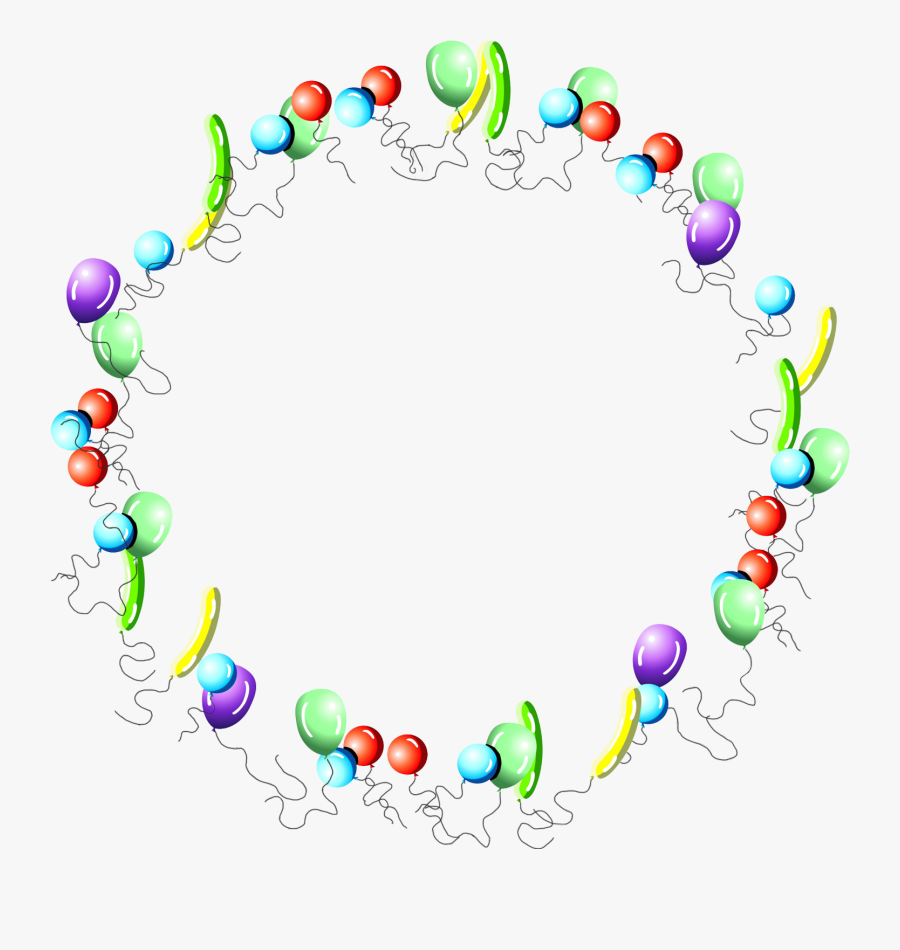 Hot Air Balloon Birthday Clip Art - Semi Circle Of Children Holding Hands, Transparent Clipart