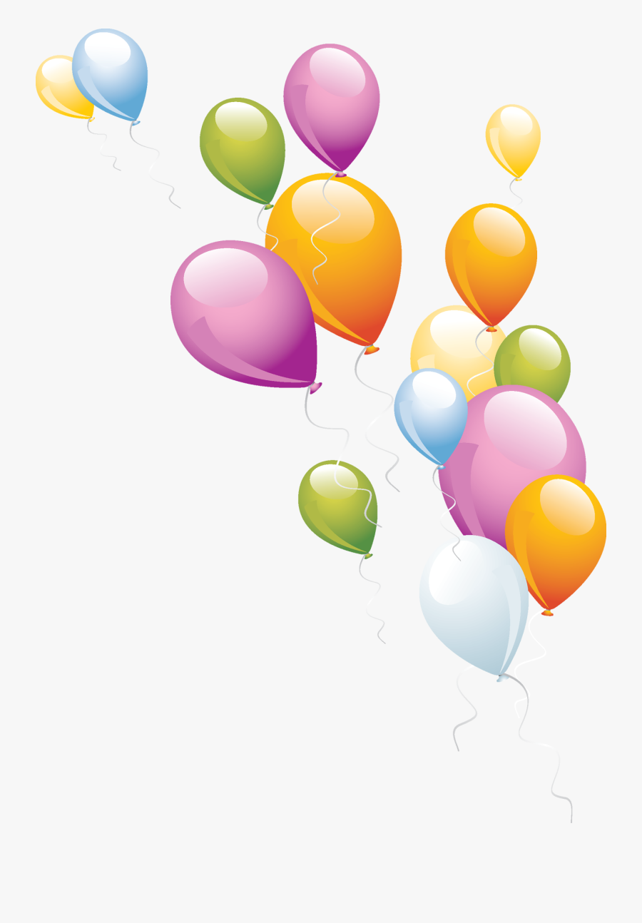 Birthday Cake Borders And Frames Clip Art - Шарики На Прозрачном Фоне, Transparent Clipart