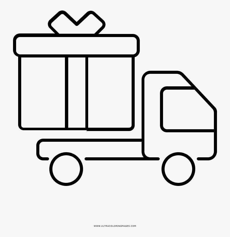 Truck Coloring Page, Transparent Clipart