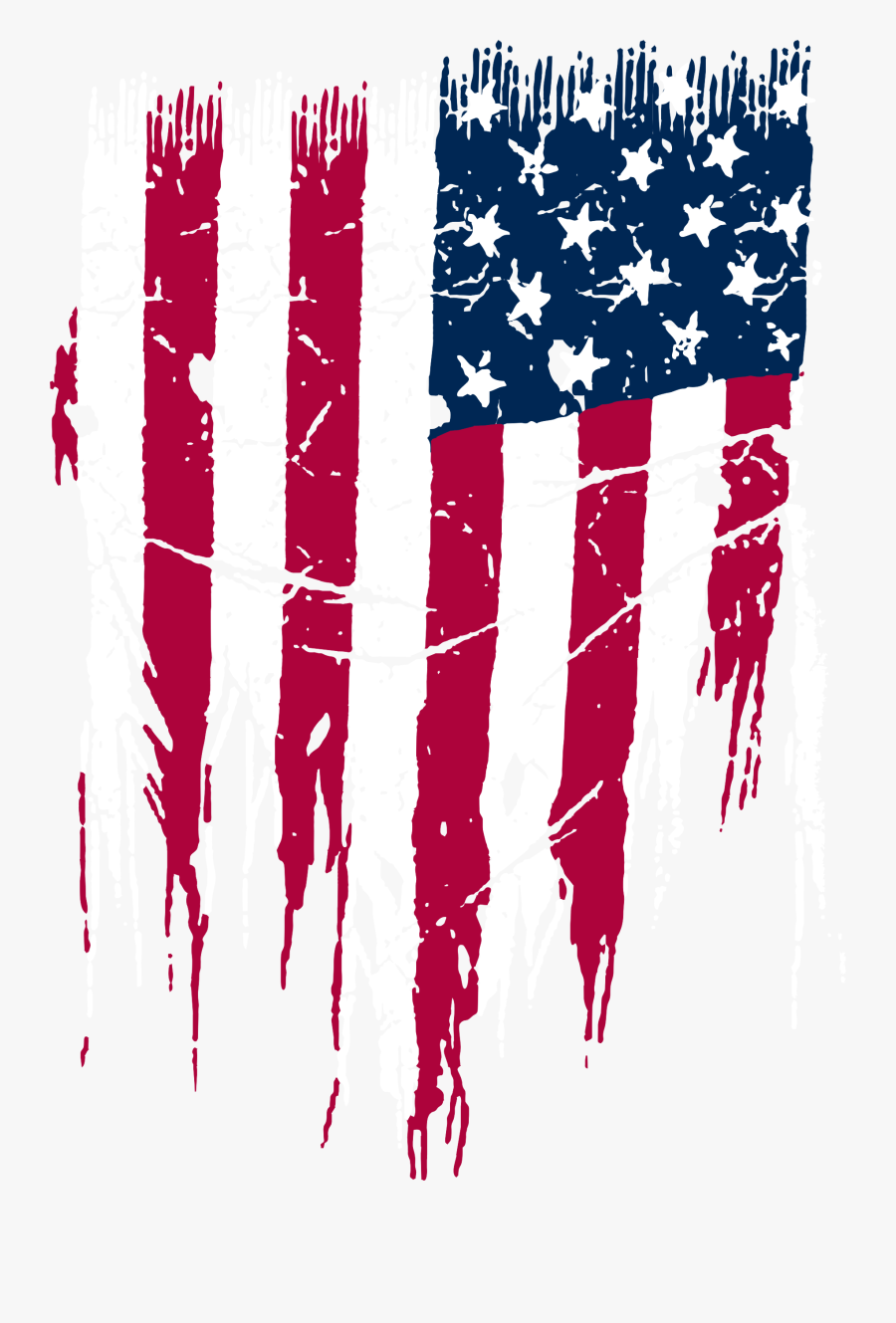 Women"s Usa Flag Distressed Tie Waist Dress Swimwear - Distressed American Flag Png, Transparent Clipart