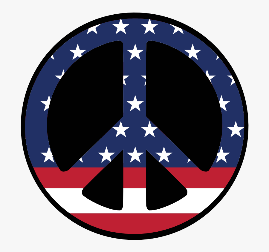 Us 43 Star Flag Peace Symbol B Scallywag Peacesymbol - Grey And White Star Lamp Shade, Transparent Clipart