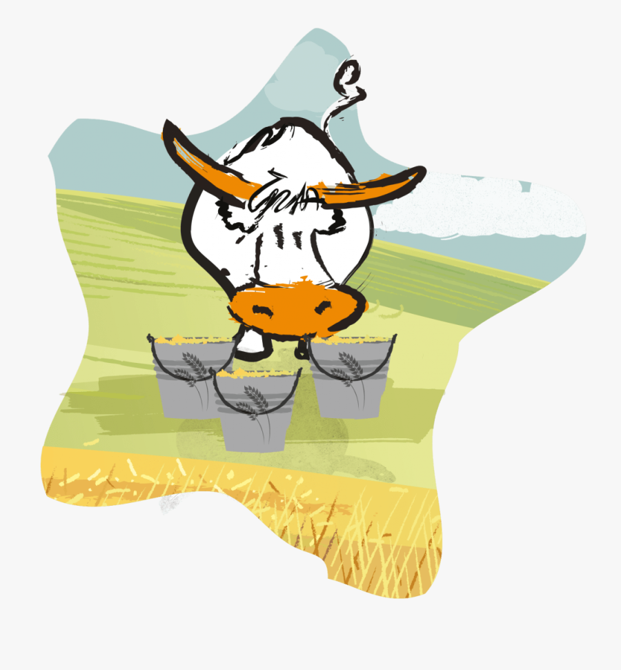 Our Spent Grain Goes To The Longhorn Cattle On The - Cartoon, Transparent Clipart