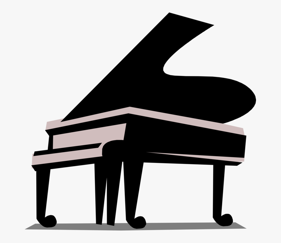 Vector Illustration Of Grand Piano Keyboard Musical - Piano Illustration Png, Transparent Clipart