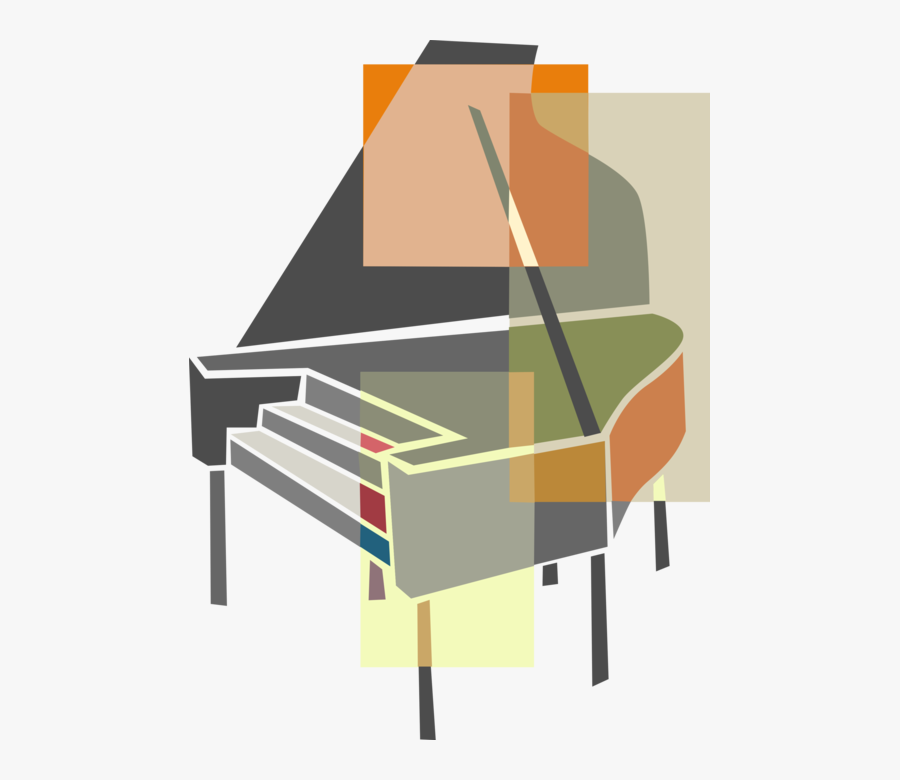Vector Illustration Of Grand Piano Keyboard Musical - Fortepiano, Transparent Clipart