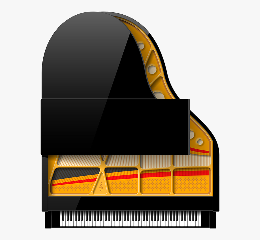 Overhead Of Grand Piano - Baby Grand Piano Overhead, Transparent Clipart