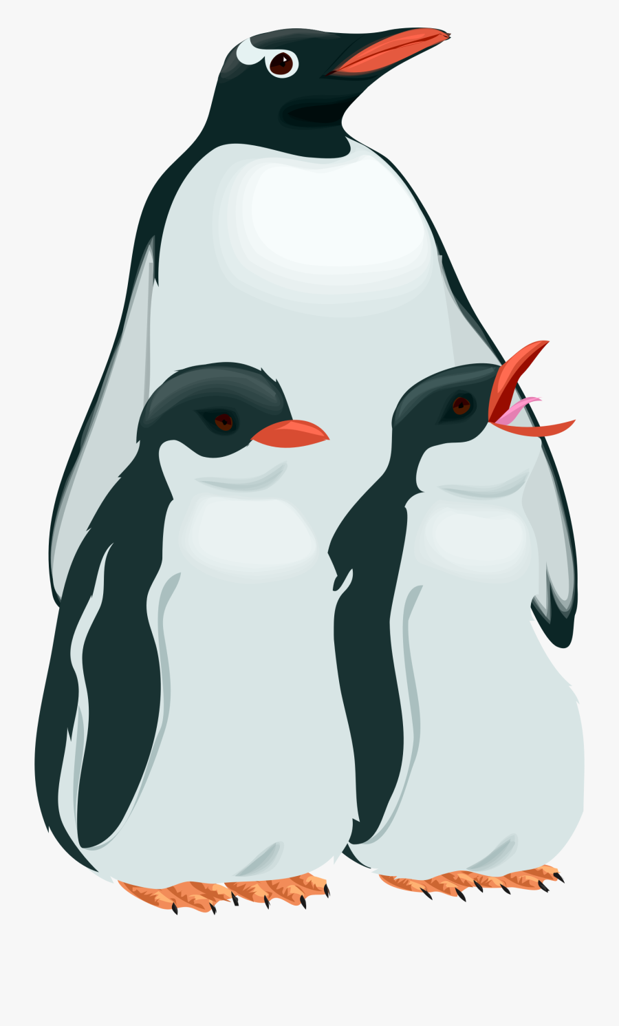 Penguin Family Clipart, Transparent Clipart