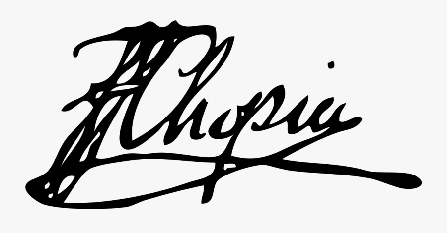 Chopin Signature, Transparent Clipart