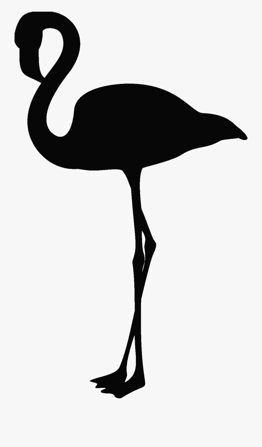 Bird Flamingo Silhouette Beak Clip Art - Flamingo Silhouette Transparent Background, Transparent Clipart