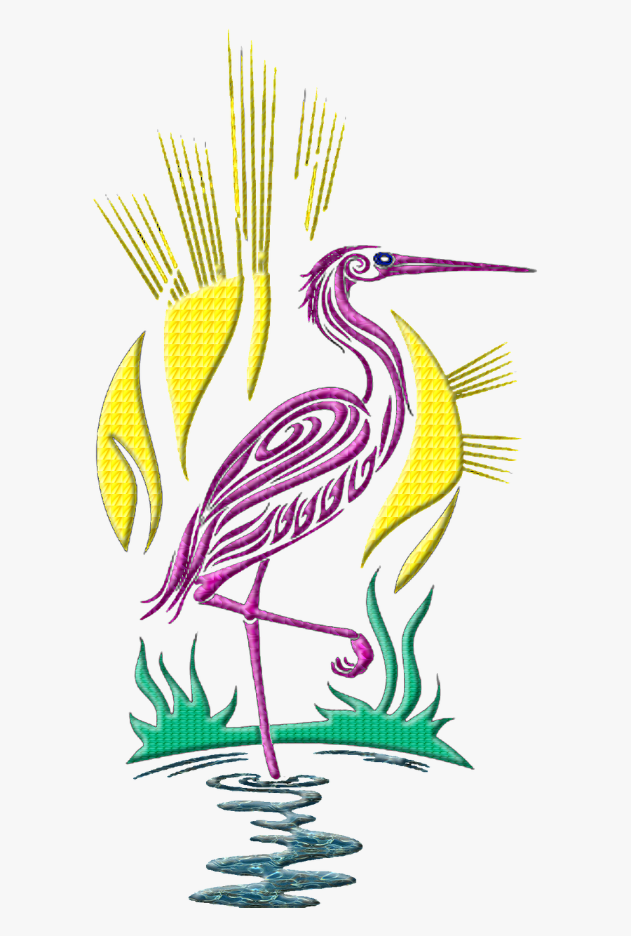 Flamingo Bird Nature Free Picture - Tribal Sticker Of Bird, Transparent Clipart