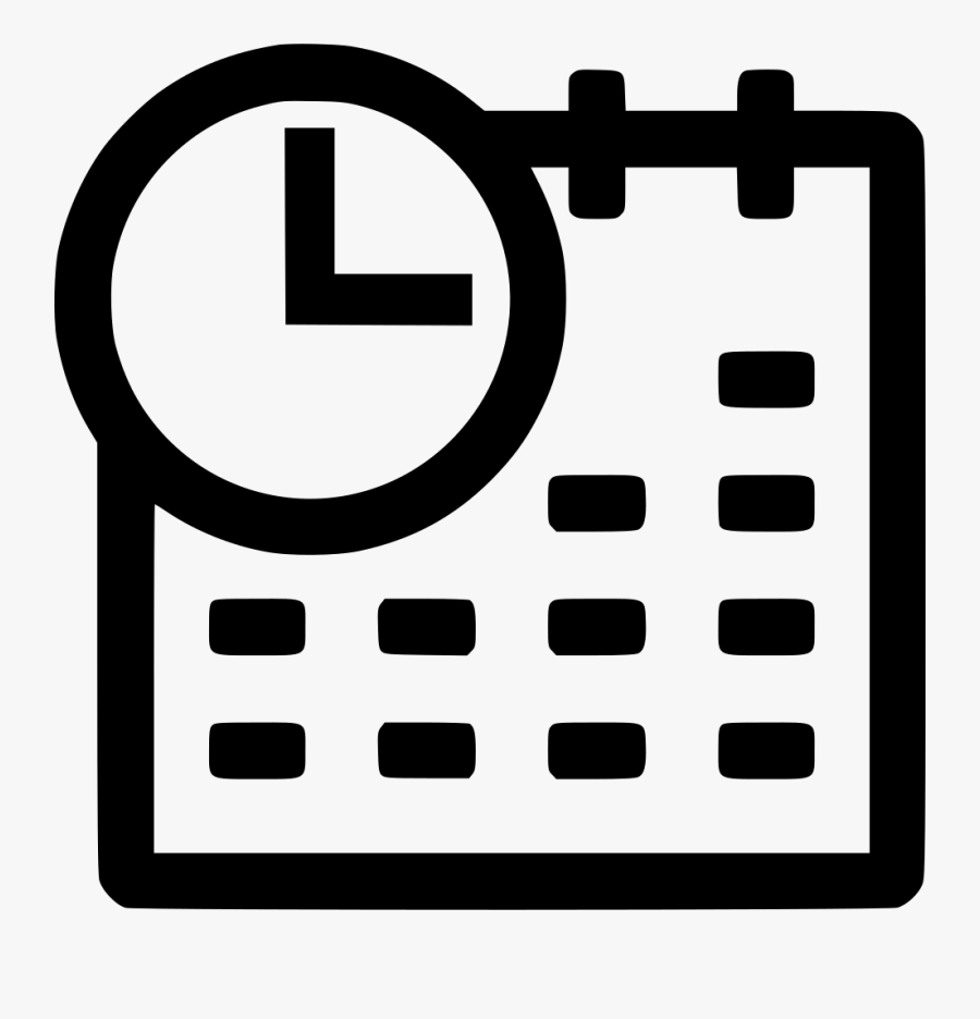 Date And Time Clock - Date Icon Free Png, Transparent Clipart