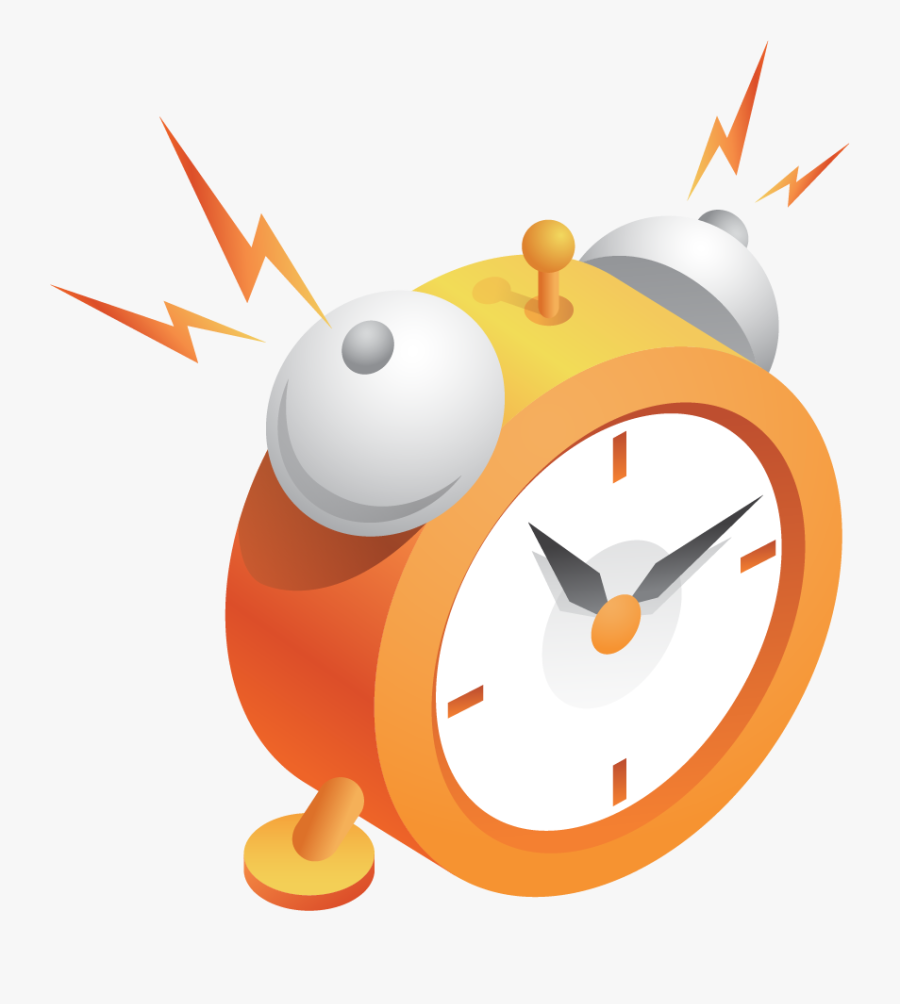 Gold Alarm Clock Cartoon, Transparent Clipart