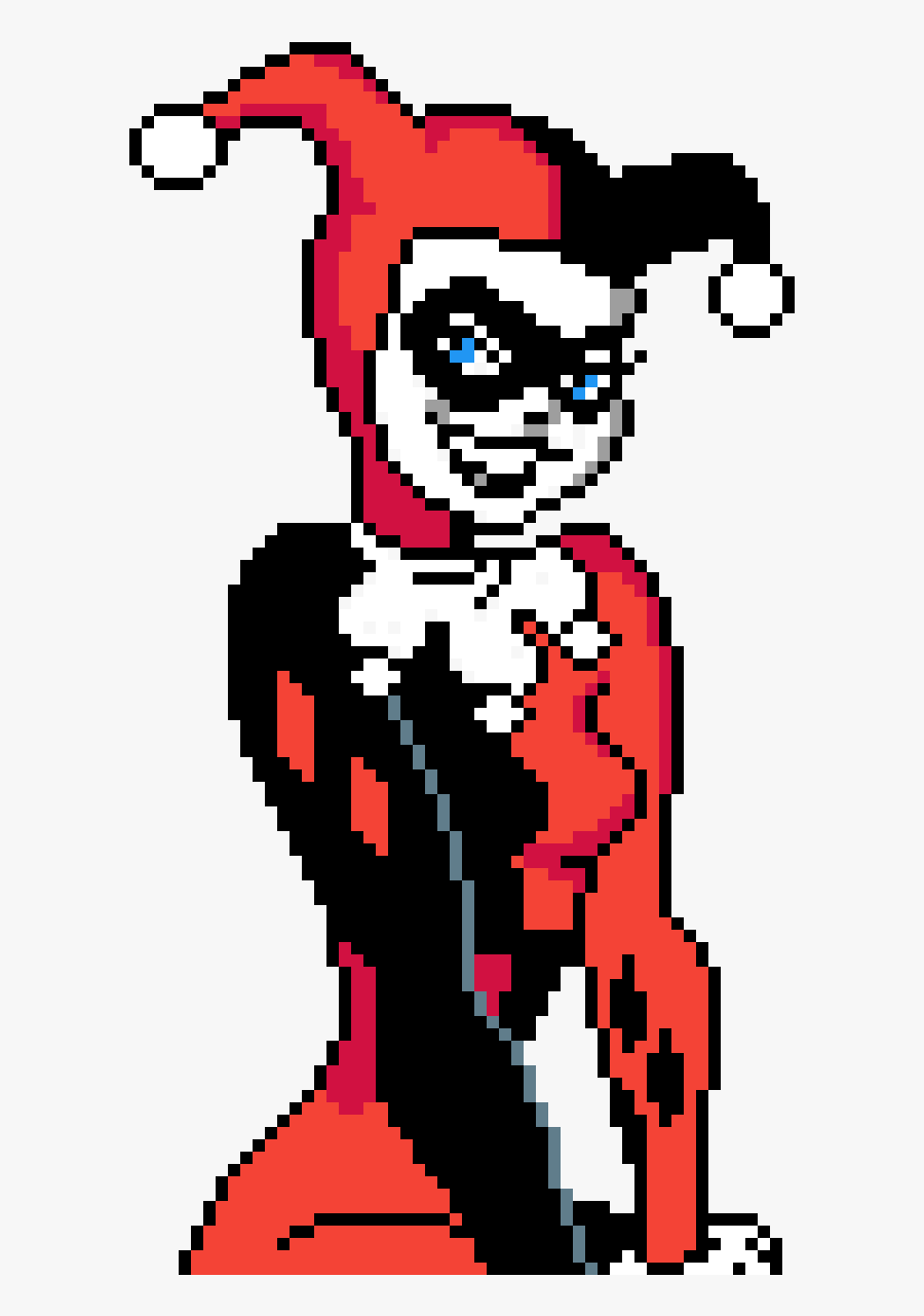 Harley Quinn Pixel Joker, Transparent Clipart