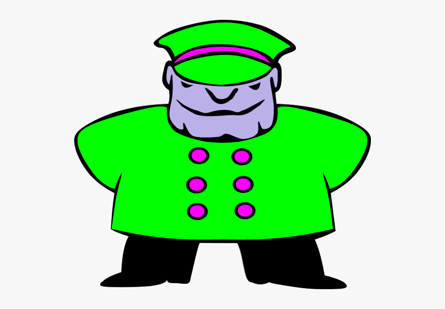 Standing Man Clip Art - Police Clipart Black And White, Transparent Clipart