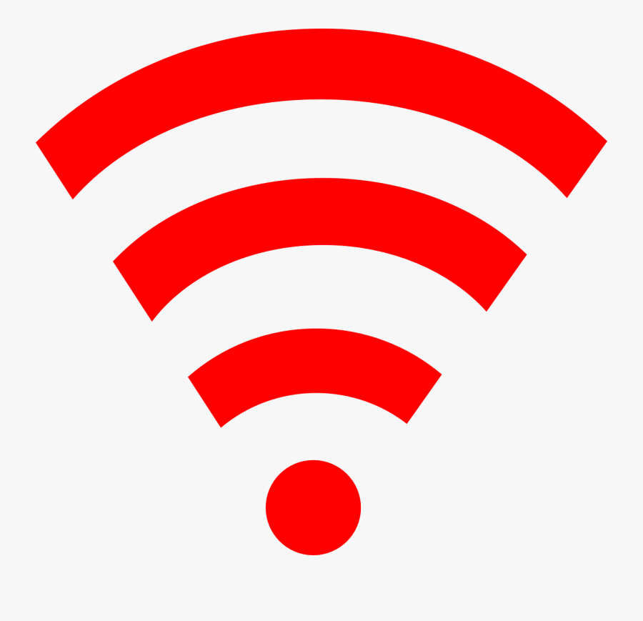 Red Wifi Icon Png, Transparent Clipart