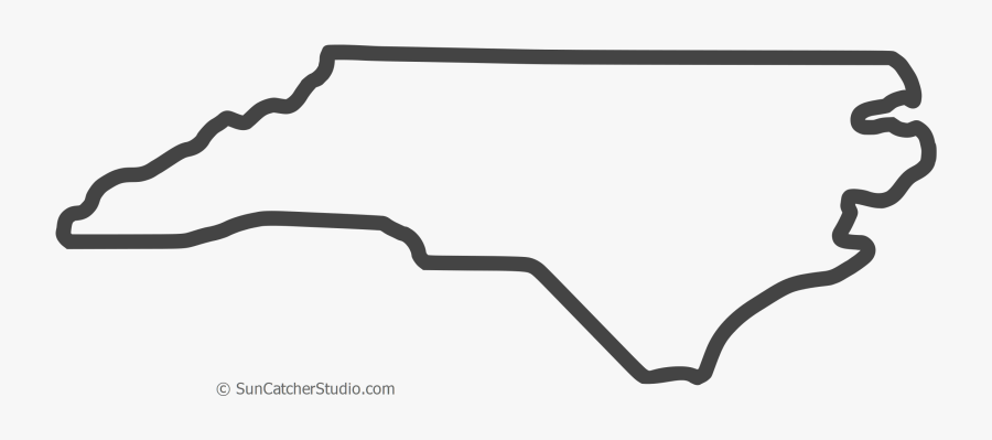 Free North Carolina Outline With Home On Border, Cricut - North Carolina Outline, Transparent Clipart