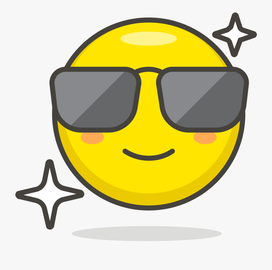 012 Smiling Face With Sunglasses - Smiling Face With Sunglasses Png, Transparent Clipart