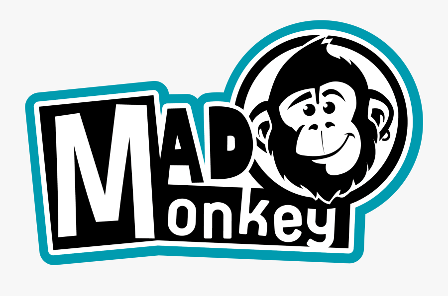 Logo Mad Monkey Bleu - Mad Monkey Logo, Transparent Clipart