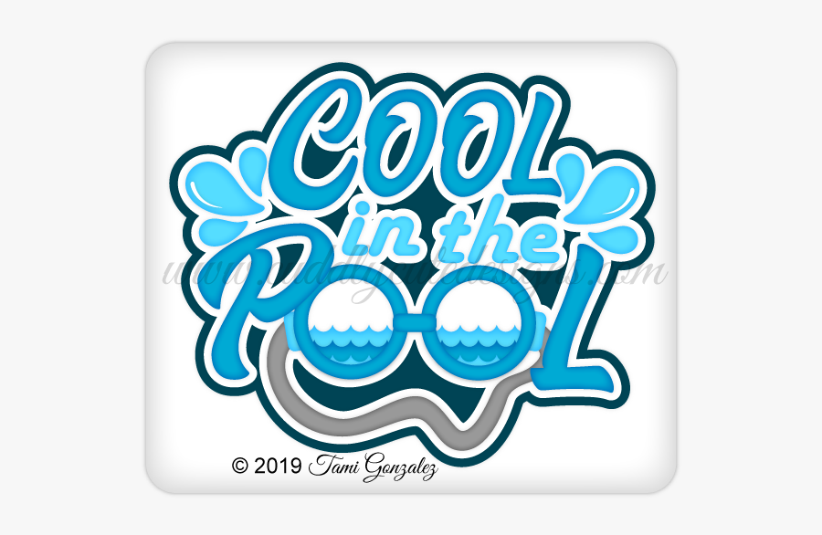 Cool In The Pool Title, Transparent Clipart