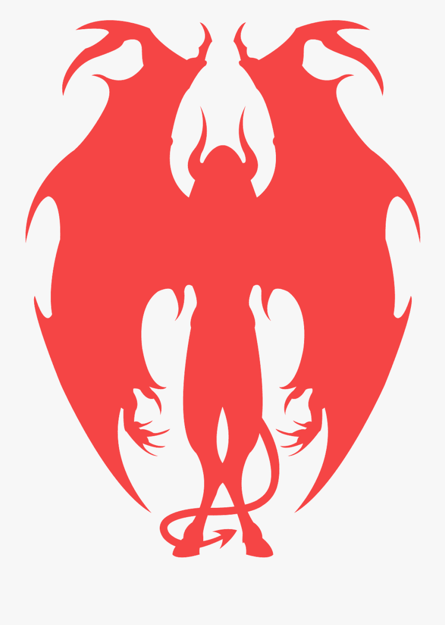 Demon Silhouette, Transparent Clipart