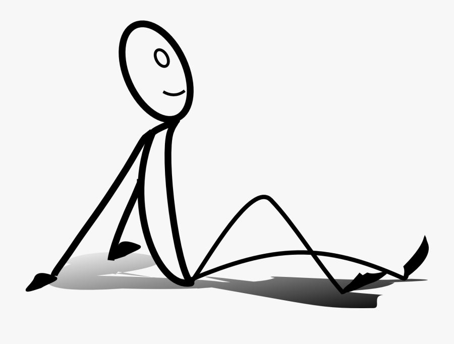 Draw Stick Figures Sitting Down, Transparent Clipart
