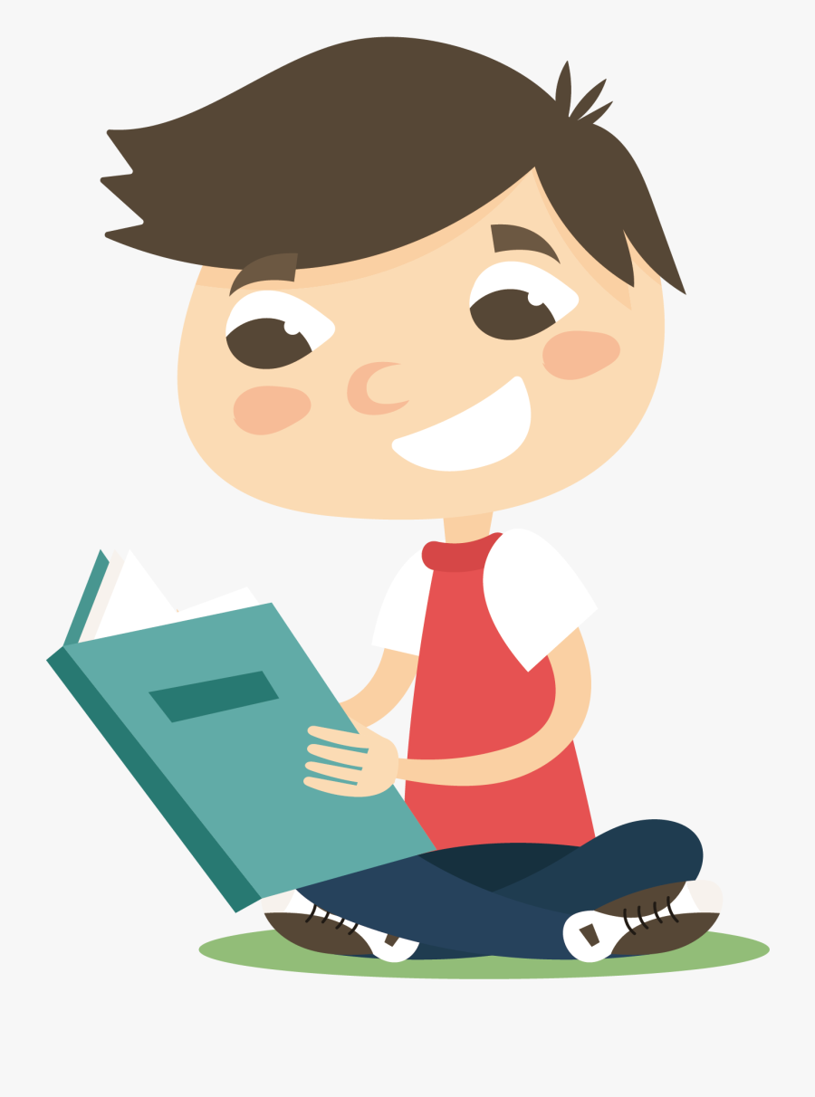 Boy Child Reading - Reading Clip Art, Transparent Clipart