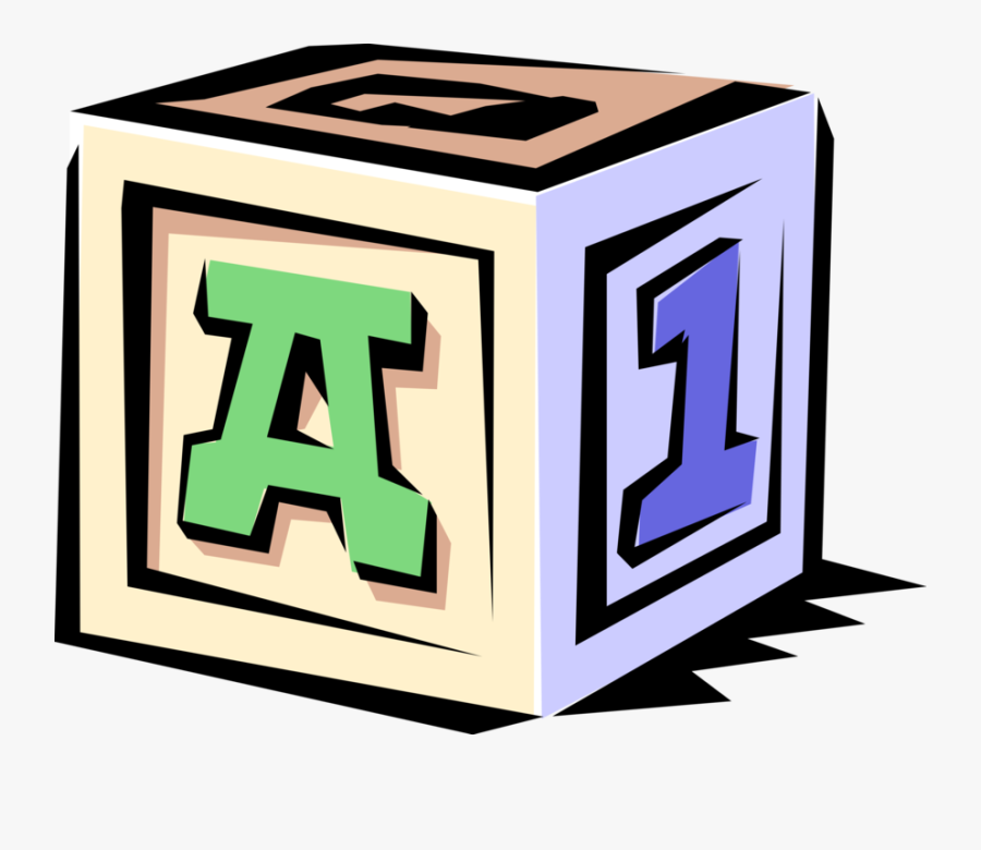 Vector Illustration Of Child"s Play Toy Building Block, Transparent Clipart