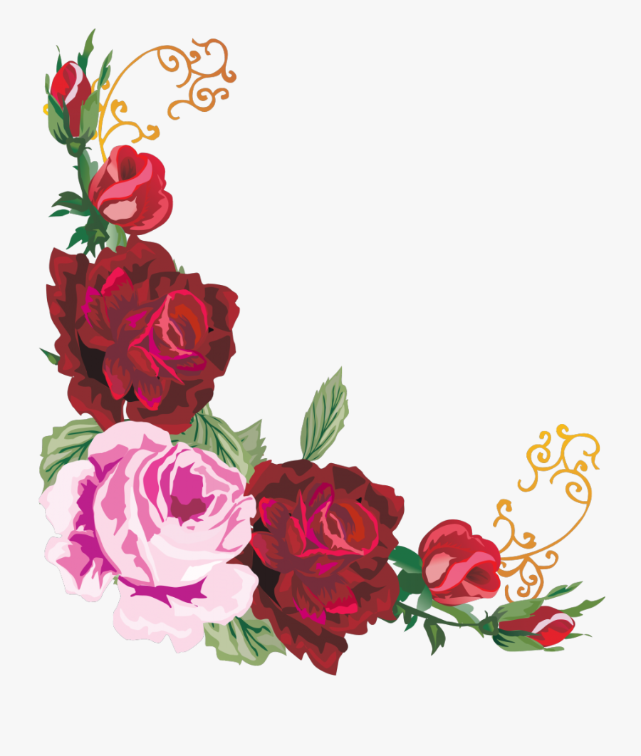 Floral Design Flower Clip Art - Decorative Floral Border Design, Transparent Clipart
