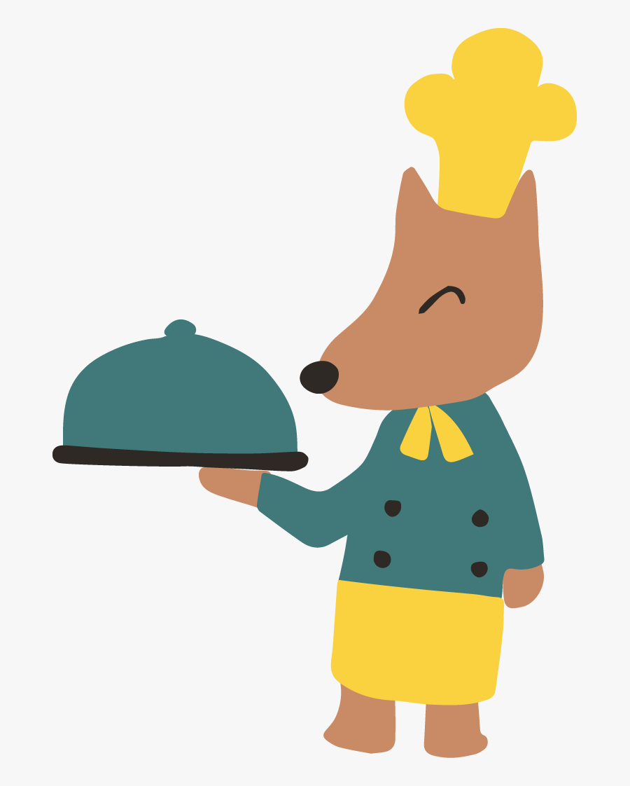 Chef-fox - Cartoon, Transparent Clipart