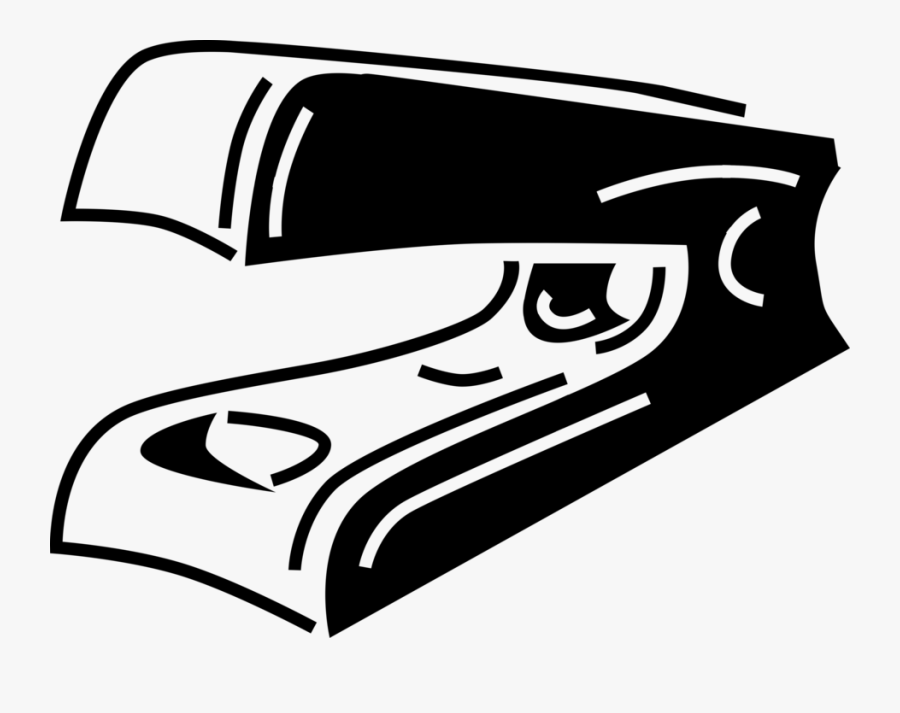 Vector Illustration Of Stapler Mechanical Device Joins, Transparent Clipart