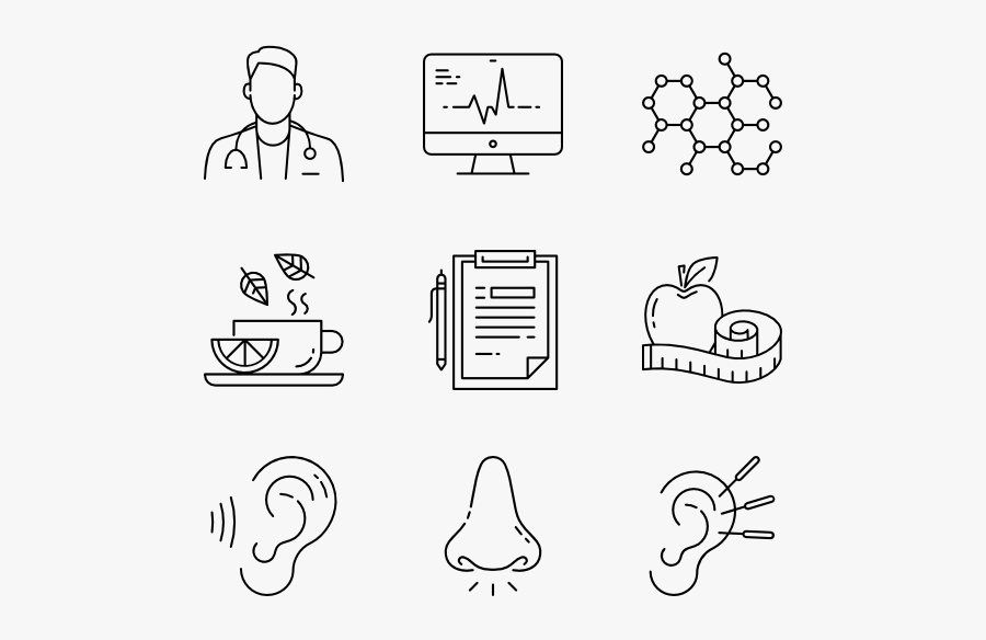 Medicine - Line Art, Transparent Clipart