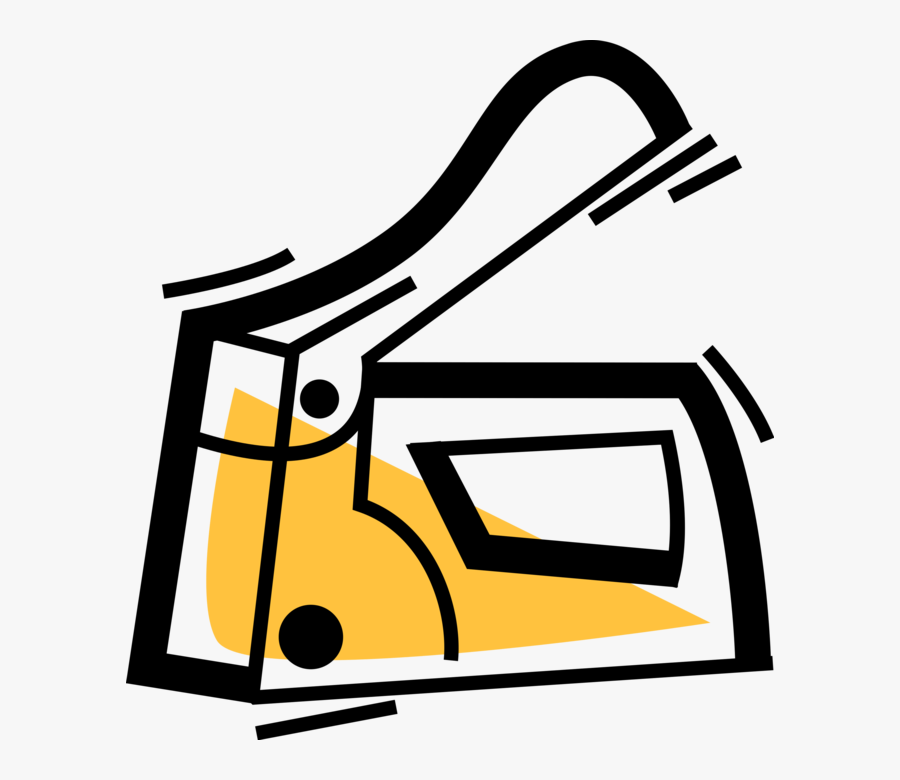 Vector Illustration Of Staple Gun Or Powered Stapler, Transparent Clipart