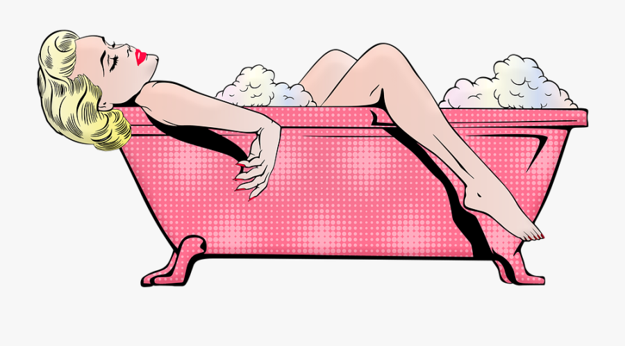 Marilyn Monroe, Bath, Pin Up Girl, Retro Girl, Woman - Cartoon, Transparent Clipart
