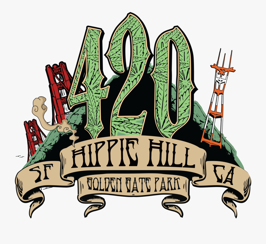 420 At Hippie Hill San Francisco - 420 Hippie Hill Logo, Transparent Clipart