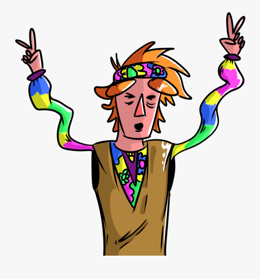 Hippie Drawing Hippy - Hippie Cartoon Transparent , Free Transparent