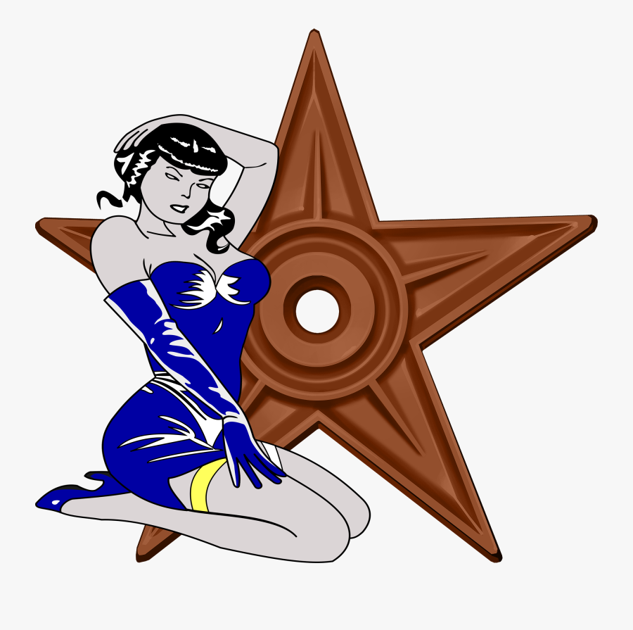 Barnstar Pin-up - Sex Girl Icon, Transparent Clipart