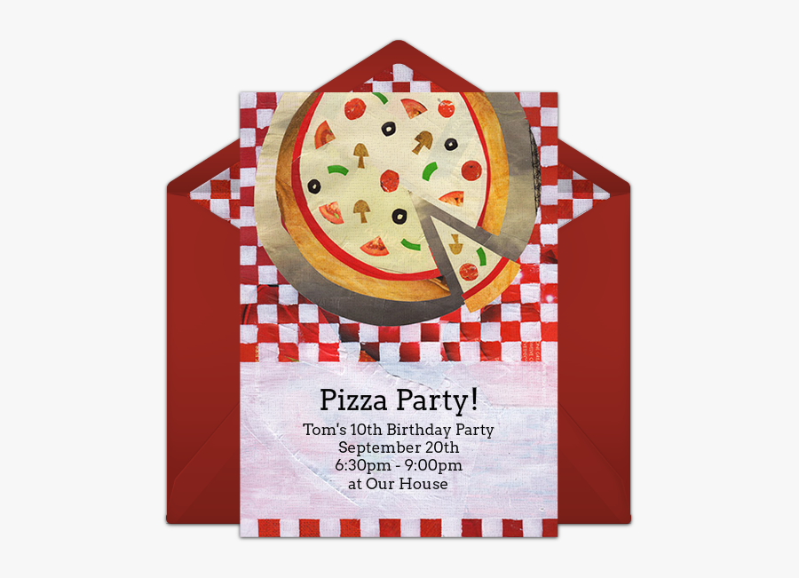 Clip Art Pie Collage Invitations A - Party, Transparent Clipart