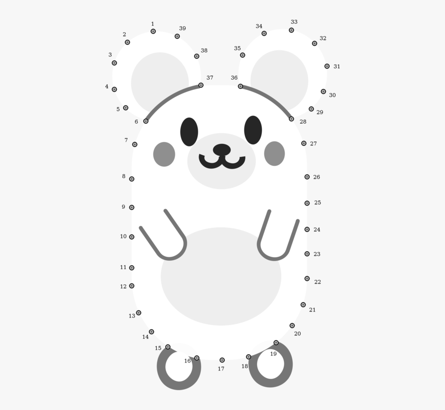 Connect The Dots Drawing Coloring Book Line Art - Connect The Dots Mouse, Transparent Clipart