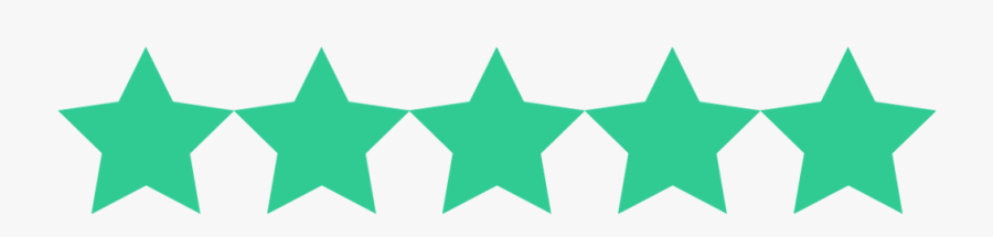Google 5 Star Rating Png, Transparent Clipart