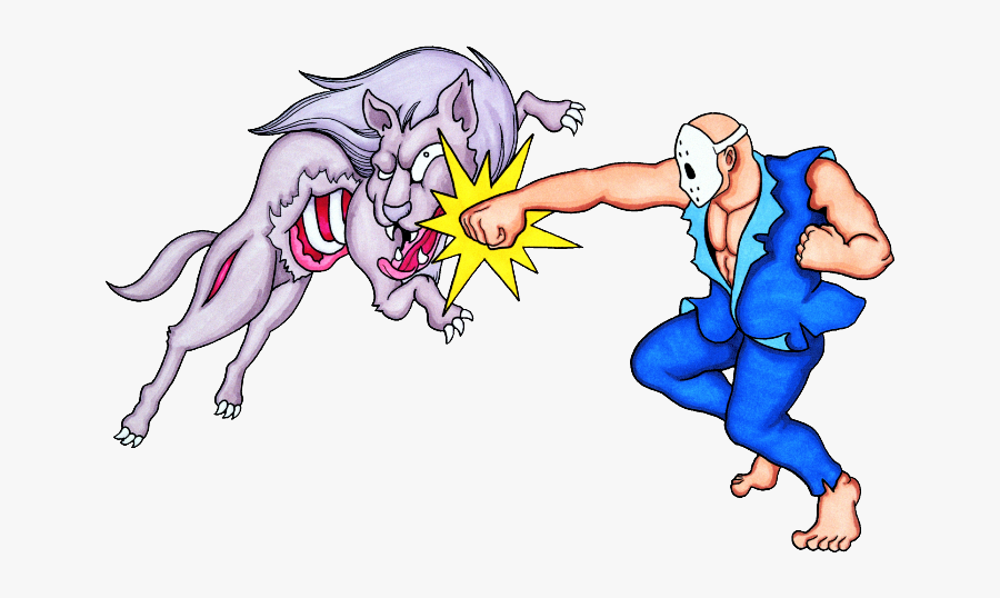 Rick Punching A Zombie Dog In The Face - Splatterhouse Joker, Transparent Clipart