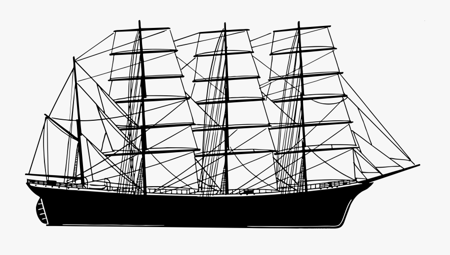 Sailing Ship 25 Clip Arts - Fullriggare Segel, Transparent Clipart