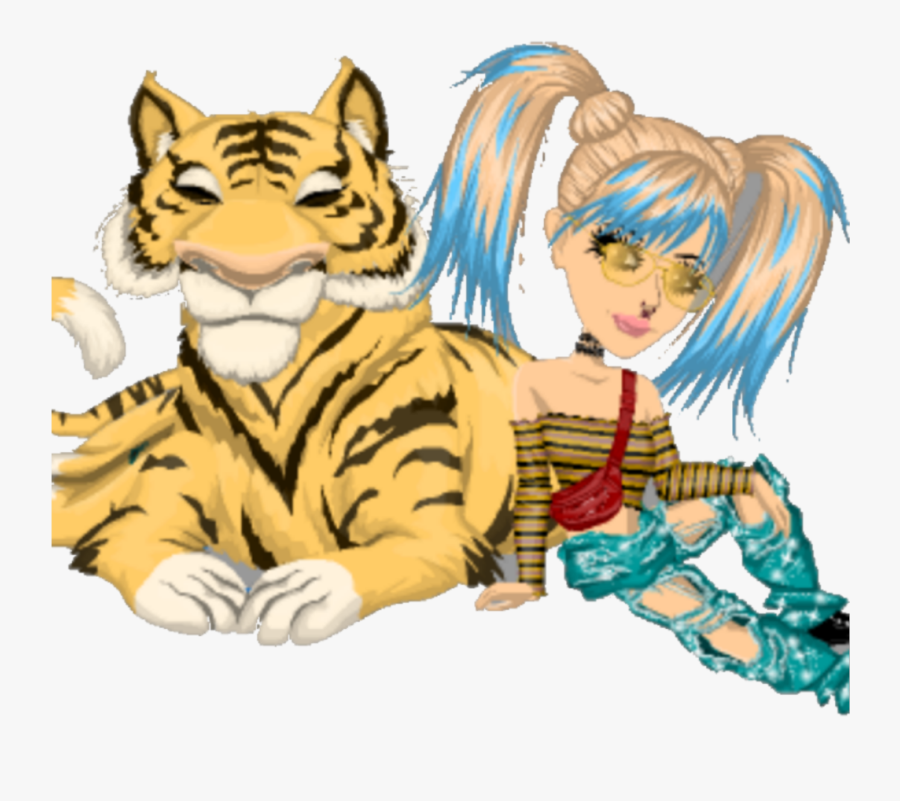 #msp #moviestarplanet #tiger - Cartoon, Transparent Clipart