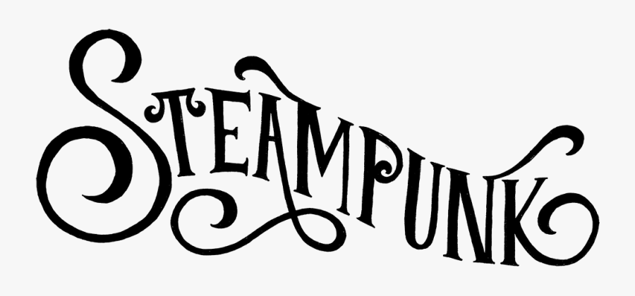 Steampunk Typography, Transparent Clipart