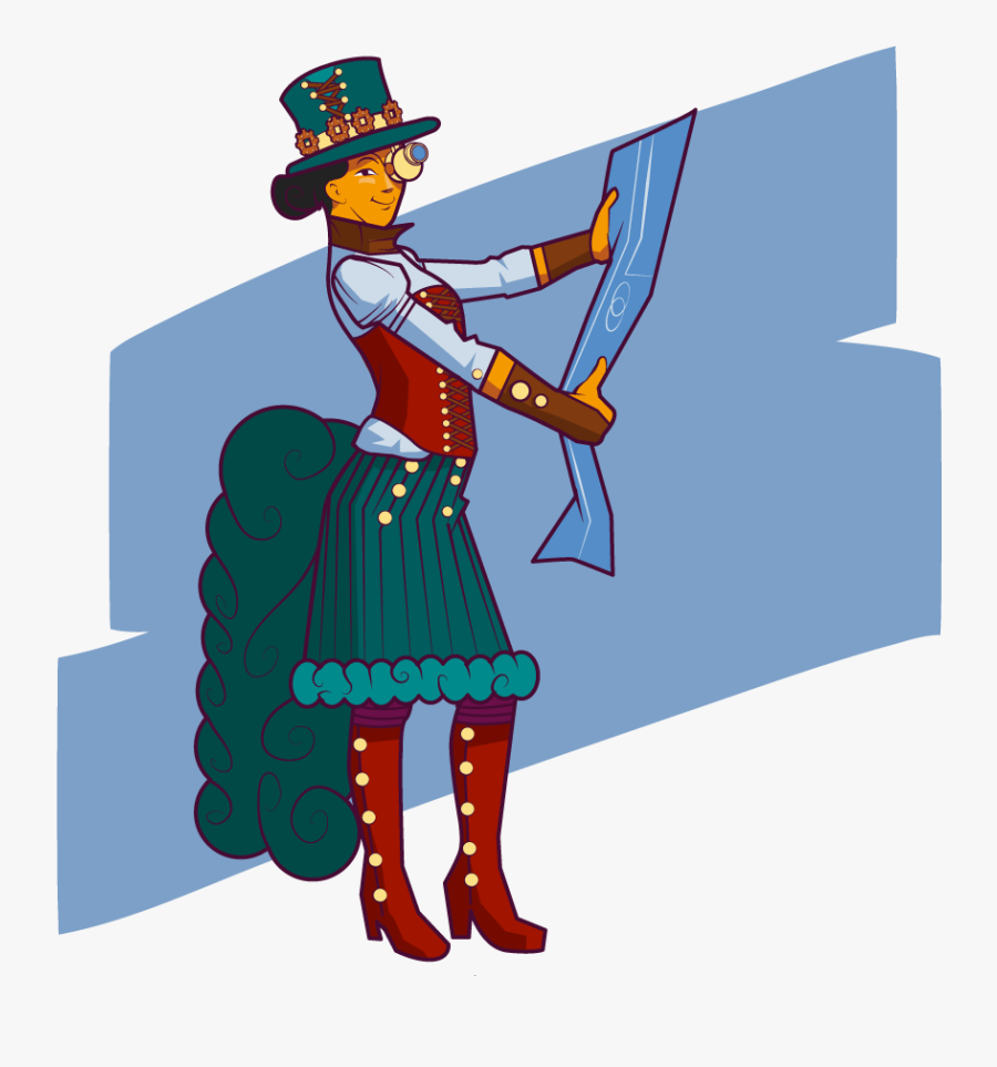 Steampunk Character Concept Art Evi - Illustration, Transparent Clipart