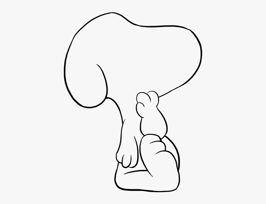 How To Draw Snoopy - Line Art, Transparent Clipart
