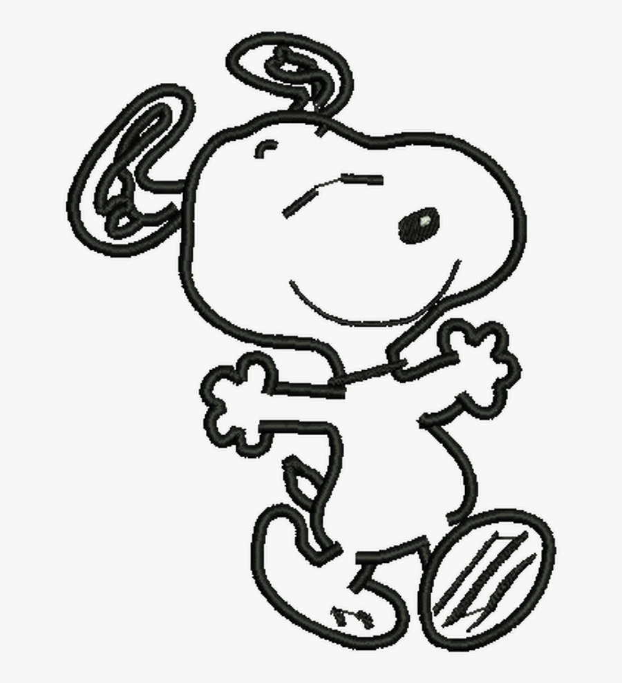 Snoopy Outline, Transparent Clipart